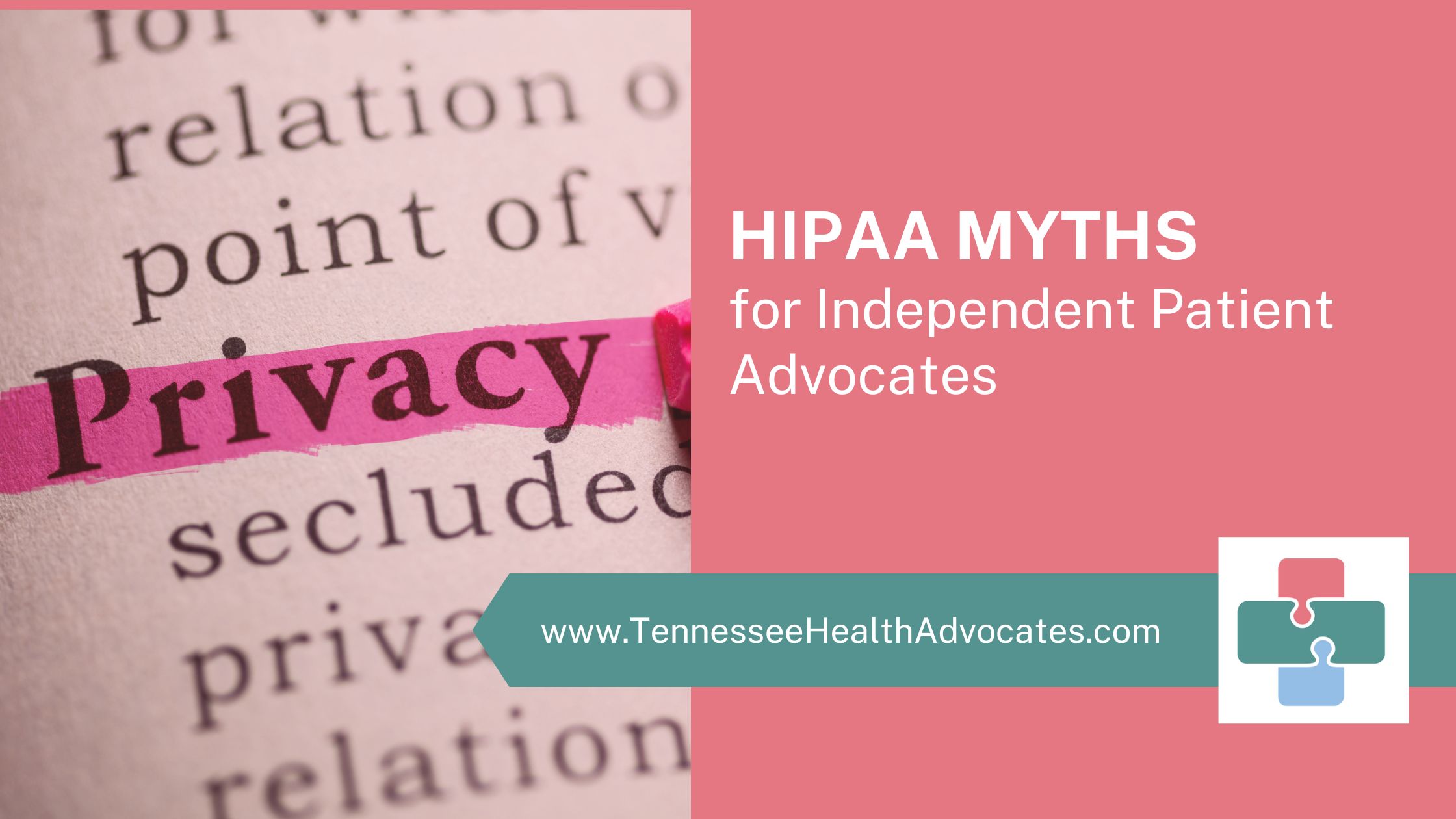 "Independent patient advocate discussing privacy protection practices without HIPAA covered entity requirements"